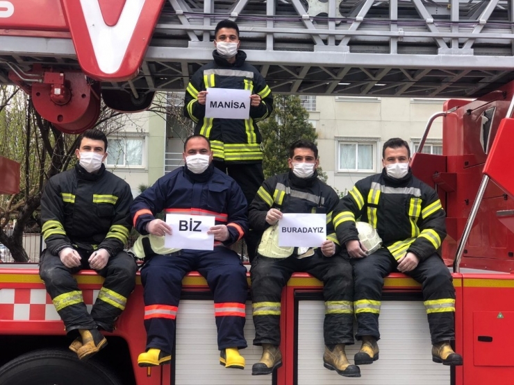 Manisa İtfaiyesinden ’Evinde Kal Manisa’ Çağrısı