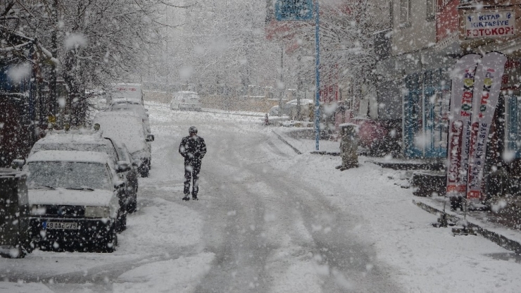 Mart Ayında Lapa Lapa Kar Yağışı