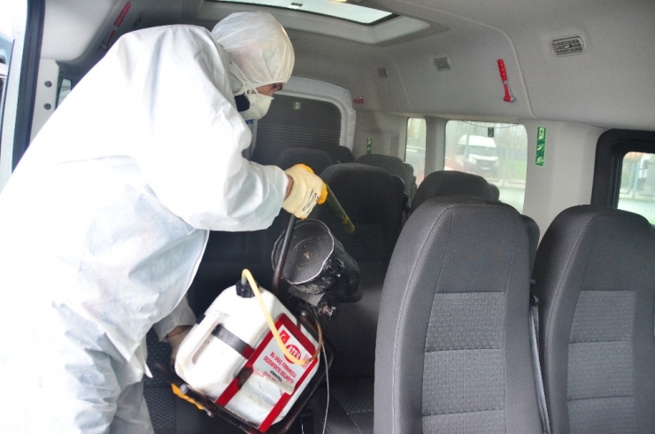 Terme’de 600 Araç Dezenfekte Edildi