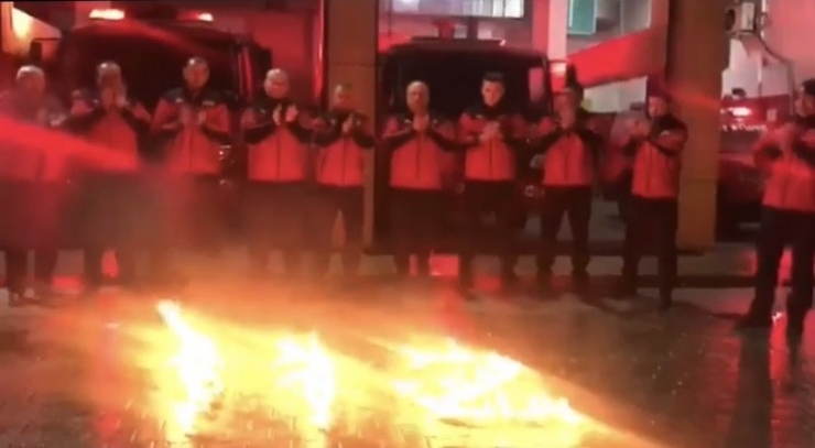 Giresun İtfaiyesinden Sağlık Çalışanlarına Destek