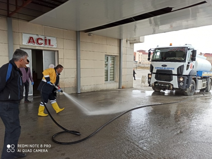Gürpınar Belediyesinden Dezenfekte Çalışması