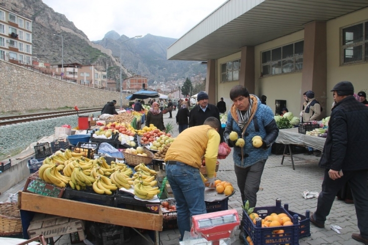 Amasya’da Pazarcı Esnafından Korona Tedbiri