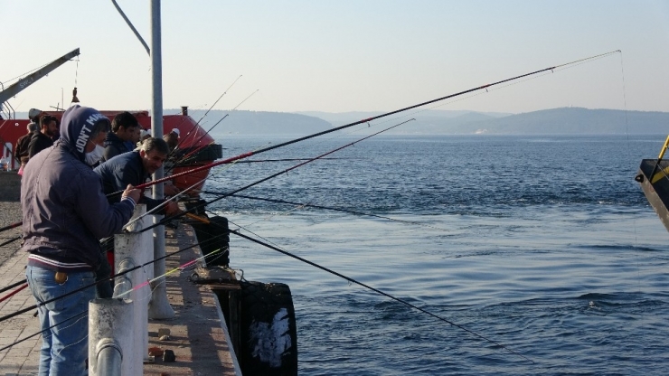 ‘Evde Kal’ Çağrısına Aldırış Etmeden Balık Tuttular