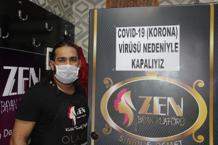 Kuaförler ‘Önce Sağlık’ Dedi, Kepenk Kapattı