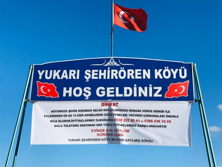 Köy Muhtarından 14 Günlük Karantina Tedbiri