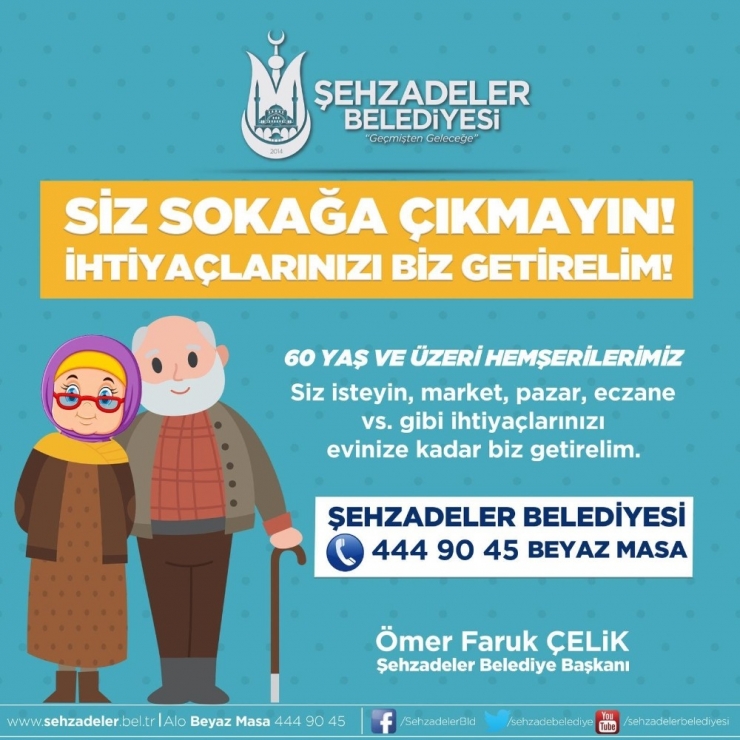 Şehzadeler Belediyesinden 60 Yaş Üstüne Alışveriş Hizmeti
