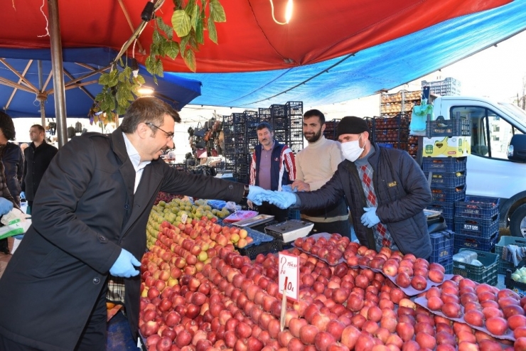 Yıldırım’daki Pazar Yerlerinde Korona Virüs Tedbiri