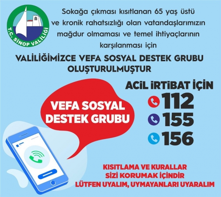 Sinop Valiliğinden 65 Yaş Üstü İçin Açıklama
