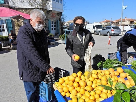 Çeşme’de, Virüse Poşulu Önlem