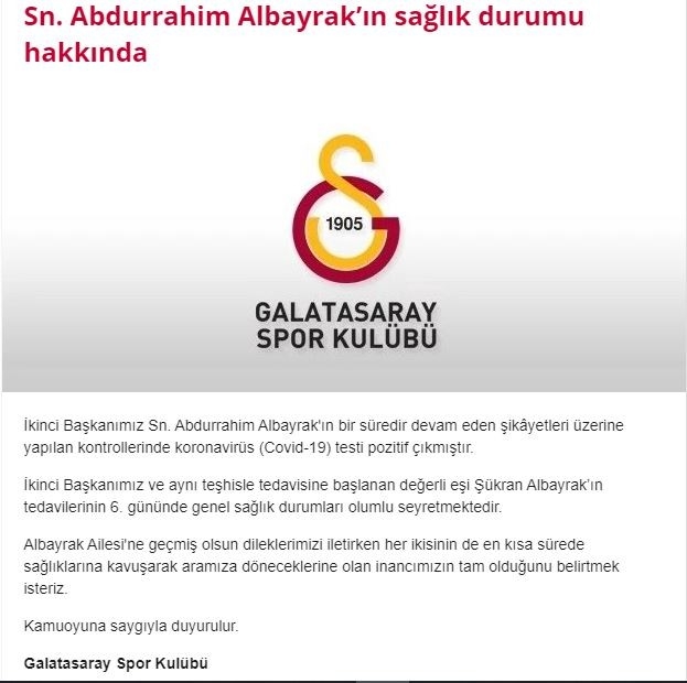 Galatasaray’dan Resmi Açıklama: