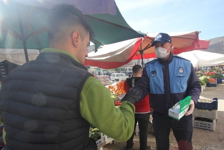 Halk Pazarında Korona Virüs Önlemleri