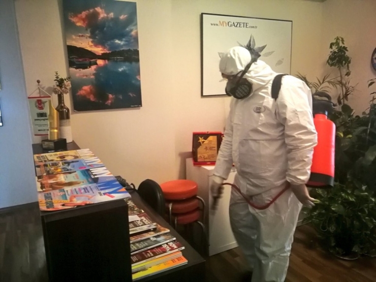 Basın Kuruluşlarının Büroları Dezenfekte Edildi