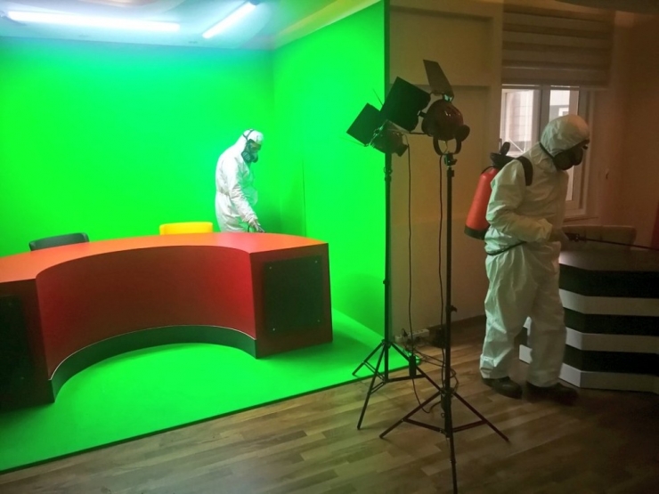 Basın Kuruluşlarının Büroları Dezenfekte Edildi