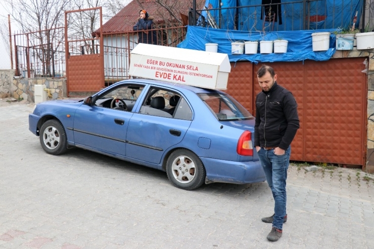 Bolu’da, Aracına Bağladığı Tabutla ‘Evde Kal’ Çağrısı Yapan Sürücüye Ceza