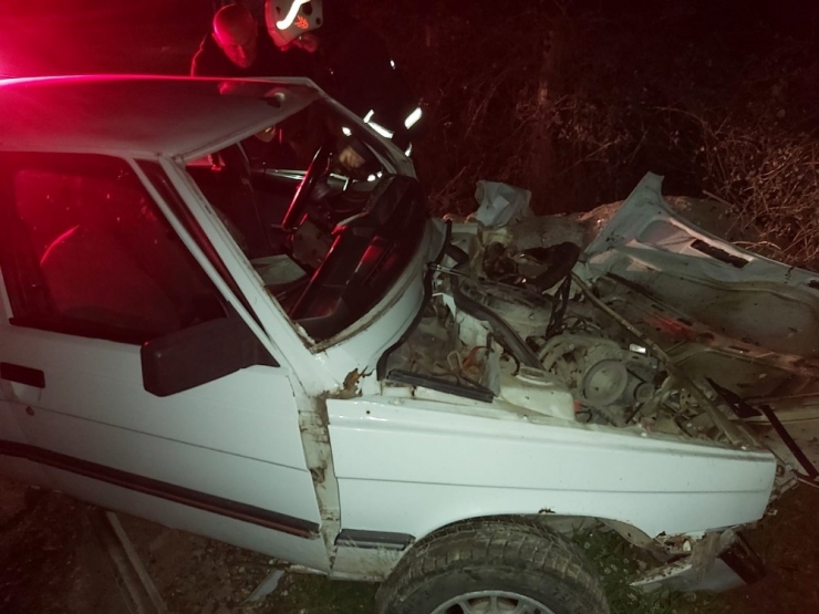 Sulama Kanalına Çarptı