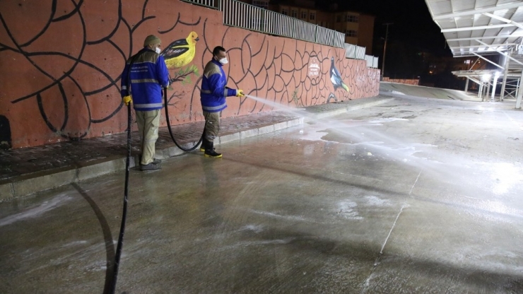 Haliliye’de Pazar Yerleri Dezenfekte Edildi