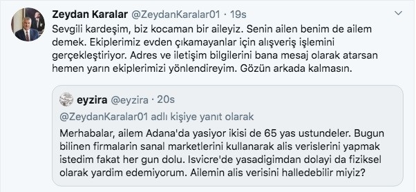 Yaşlılara Alışveriş Desteği Sınırları Aştı