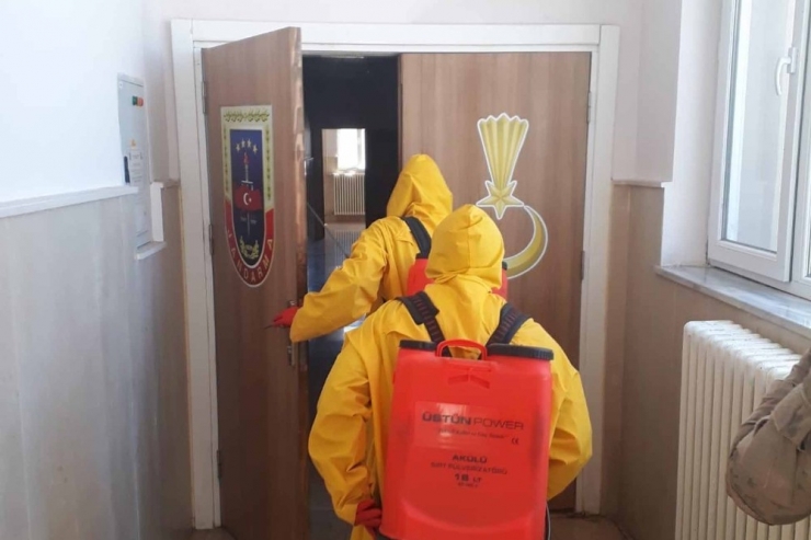 Jandarma Karakolları Dezenfekte Edildi