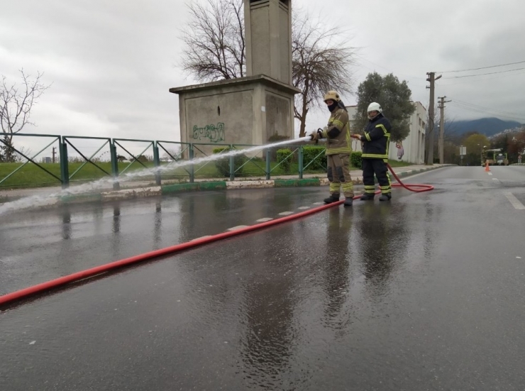 Bursa Sokaklarında ‘Covid-19’ Temizliği