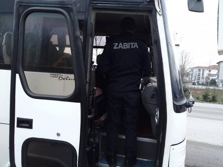 Otobüslerde Korona Virüs Denetimi