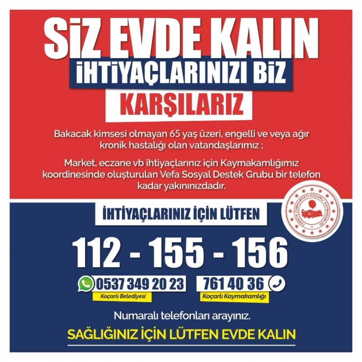 Koçarlı Tüm Kurumlarıyla Coronavirüse Karşı Tek Yürek