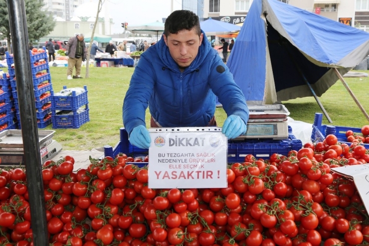 Atakum’da Pazarda Salgın Önlemi