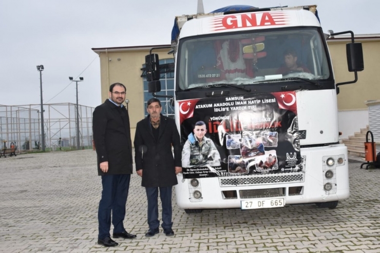 ’Şehit Eyüp Gülaştı Yardım Tırı’ İdlib’e Uğurlandı