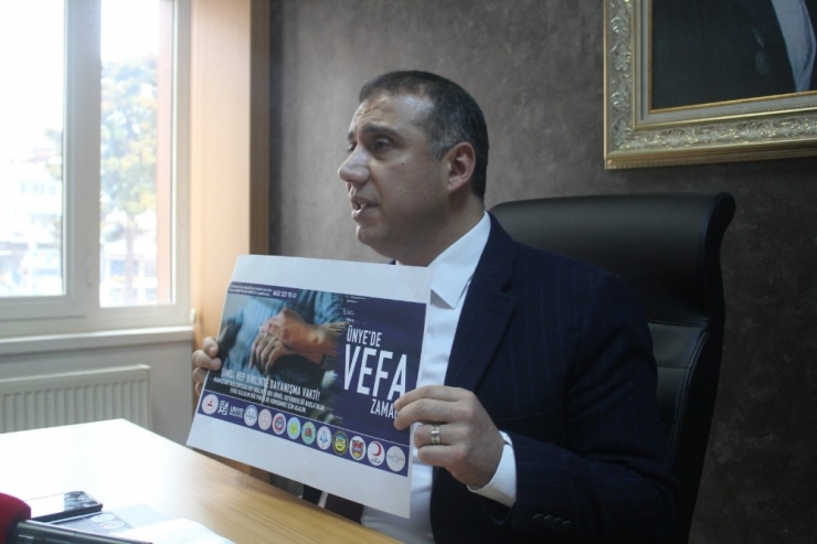 Ünye’de İhtiyaç Sahiplerine Vefa