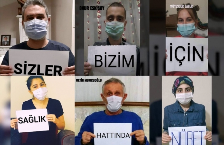 Sağlık Çalışanlarına Akciğer Nakli Olmuş Ve Nakil Bekleyen Hastalardan Anlamlı Destek