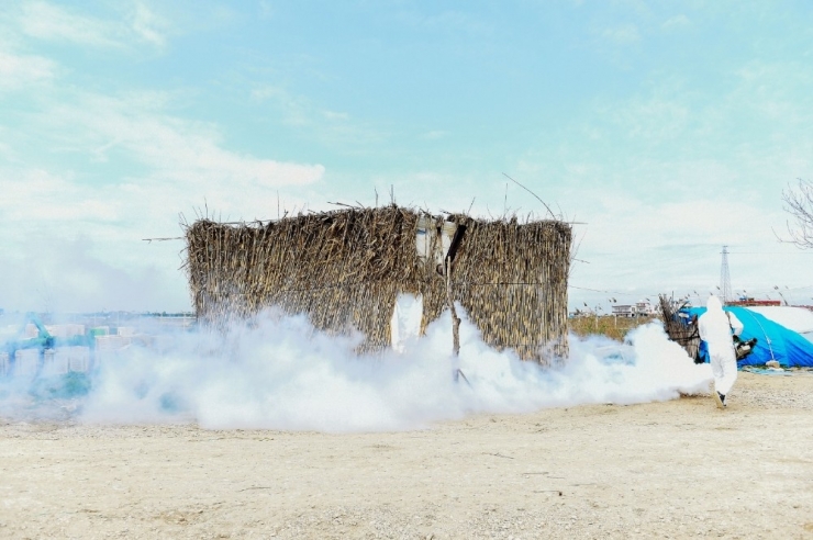 Tarım İşçilerinin Çadırları Dezenfekte Edildi
