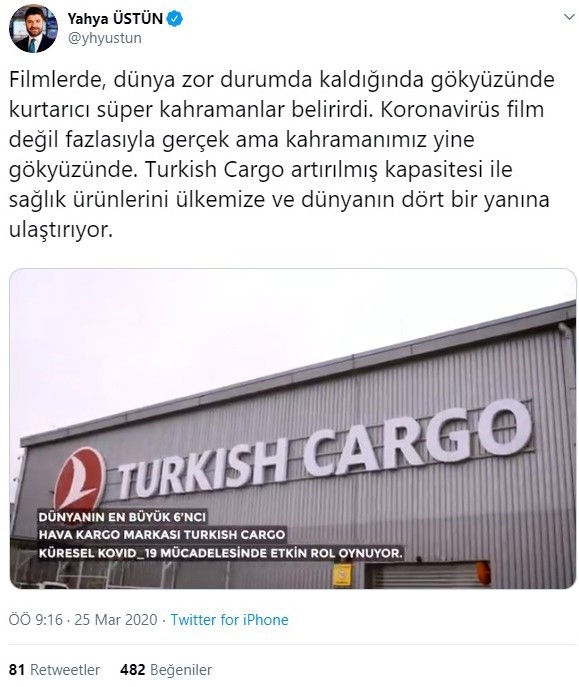 Thy, Yolcu Uçaklarıyla Kargo Taşımacılığı Gerçekleştiriyor