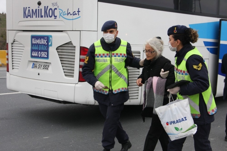 Jandarmadan Şehirlerarası Otobüslere Denetim