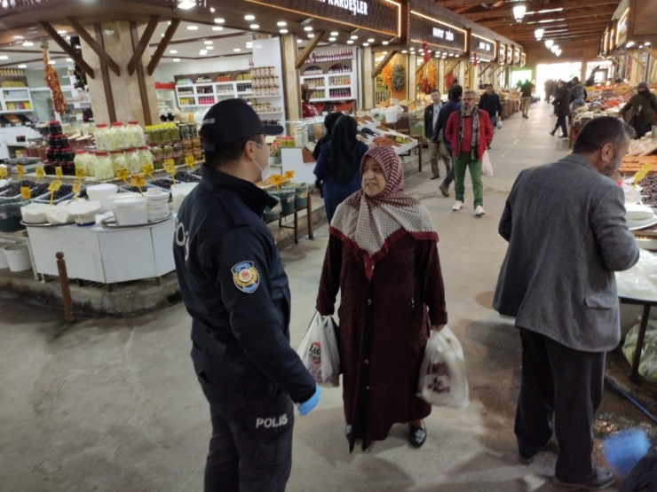 Elazığ Kapalı Çarşı’da Korona Virüs Tedbirleri