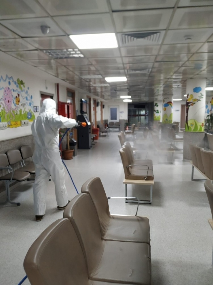 Kadın Doğum Hastanesi Dezenfekte Edildi