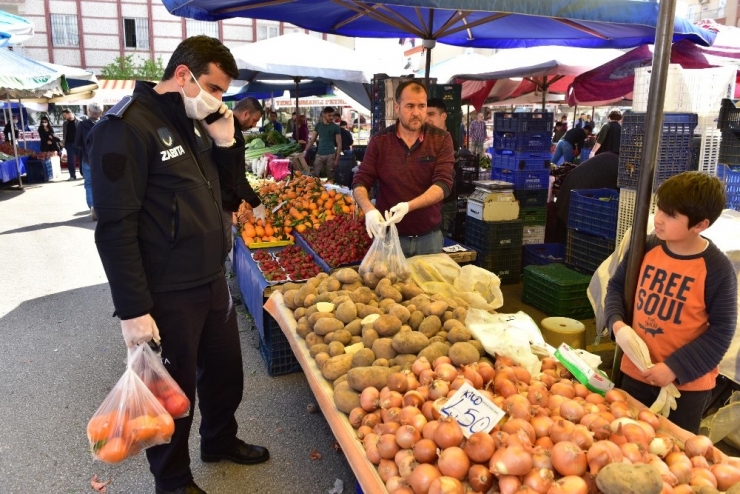 Kepez Zabıtası Yaşlılar İçin Pazar Ve Market Alışverişinde