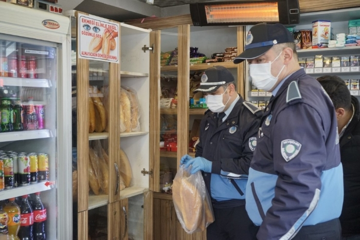 Zabıtadan Bakkal, Fırın, Market Ve Ekmek Büfelerine Korona Virüs Denetimi