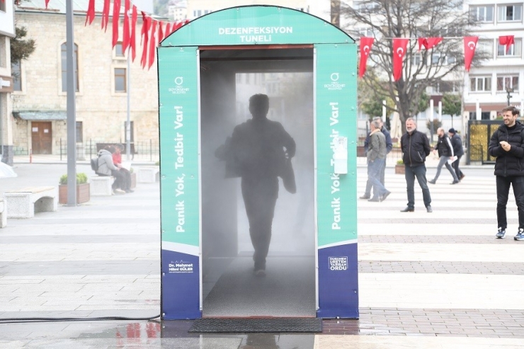Ordu’da Korona Virüse Karşı ’Dezenfekte Tüneli’
