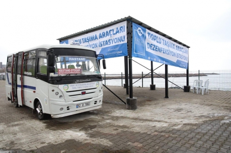 Toplu Taşıma Araçları Dezenfeksiyon İstasyonu Hizmete Girdi