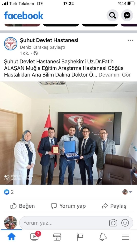 Şuhut Devlet Hastanesi Başhekimliğine Dr. Yıldız Atandı