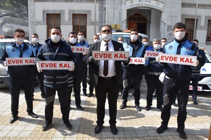 Amasya’da Zabıta "Evde Kal" Kuralına Farkındalık Getirdi