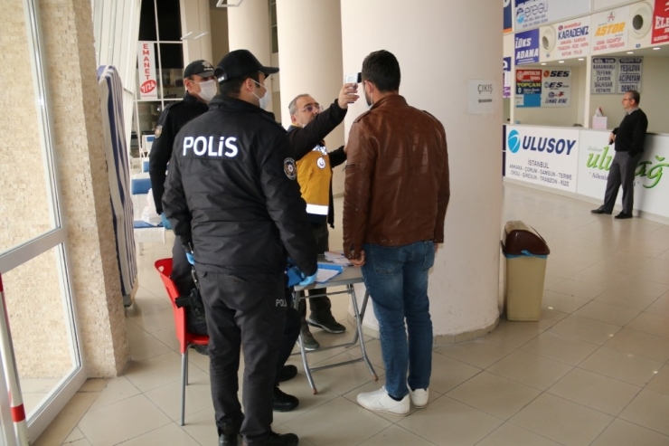 Burdur Otogarında Korona Önlemi