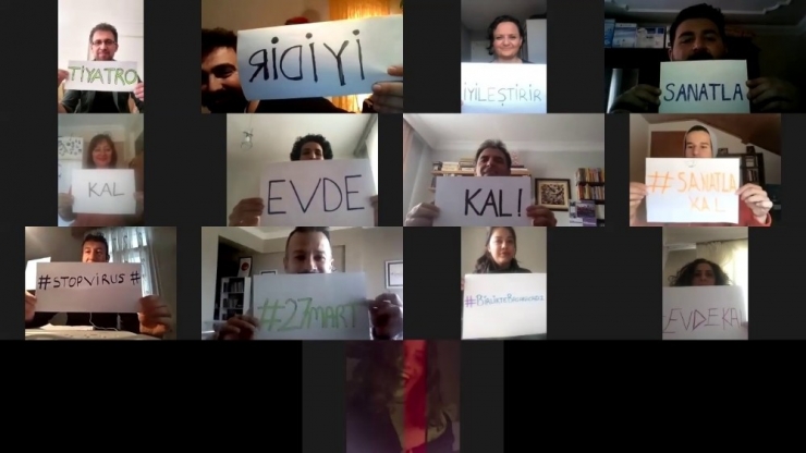 Tiyatro Grubundan ’Evde Kal’ Mesajı