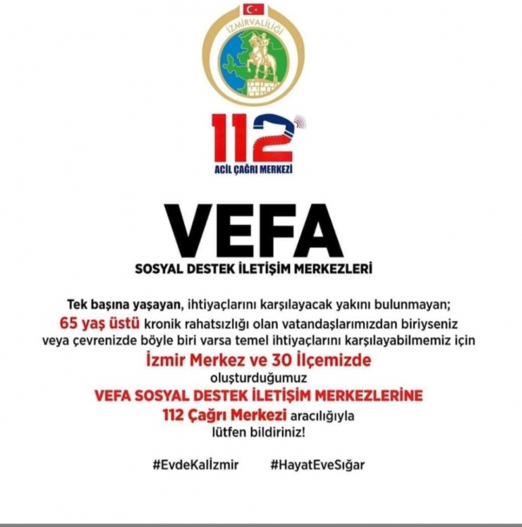 Vefa Destek Grubu 65 Yaş Üstü Vatandaşlar İçin Yardımlarını Sürdürüyor