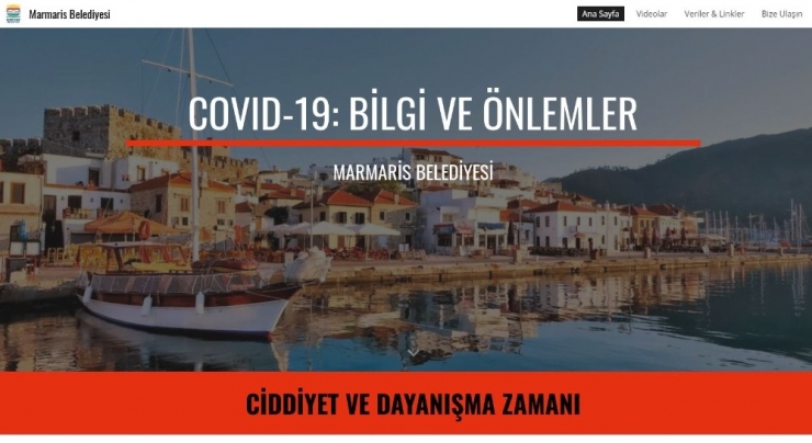 Marmaris Belediyesi Korona Virüse Karşı Vatandaşları Web Sitesi İle Bilgilendirmeye Başladı