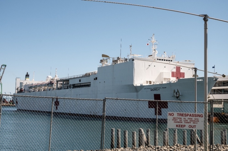 Usns Mercy Yüzen Hastane Gemisi, Los Angeles Limanı’na Geldi