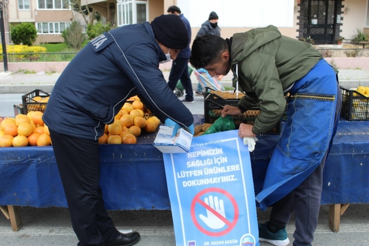Büyükçekmece’de Pazar Tezgahlarına Korona Virüs Denetimi