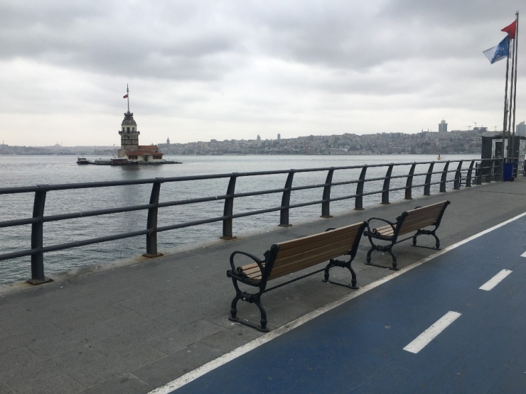 Korona Virüs Nedeniyle Boş Kalan Salacak Sahili Havadan Görüntülendi