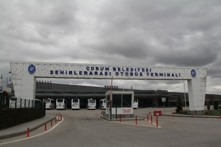 Çorum’da Şehirlerarası Terminal Sessizliğe Gömüldü