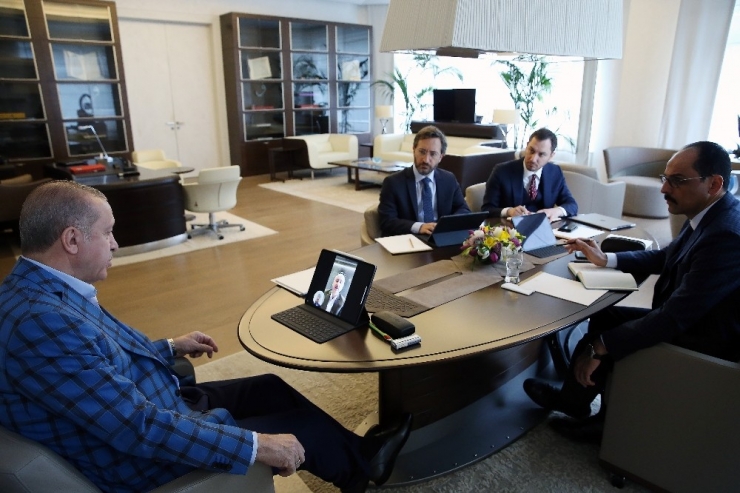 Cumhurbaşkanı Erdoğan, Yeni Ulaştırma Bakanı Karaismailoğlu İle Video Konferans Yöntemiyle Görüştü