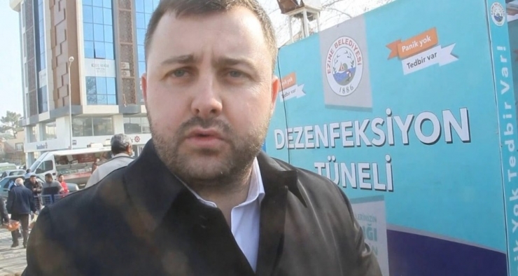 Ezine’de Dezenfekte Tüneli Ve Termal Kamera Kuruldu